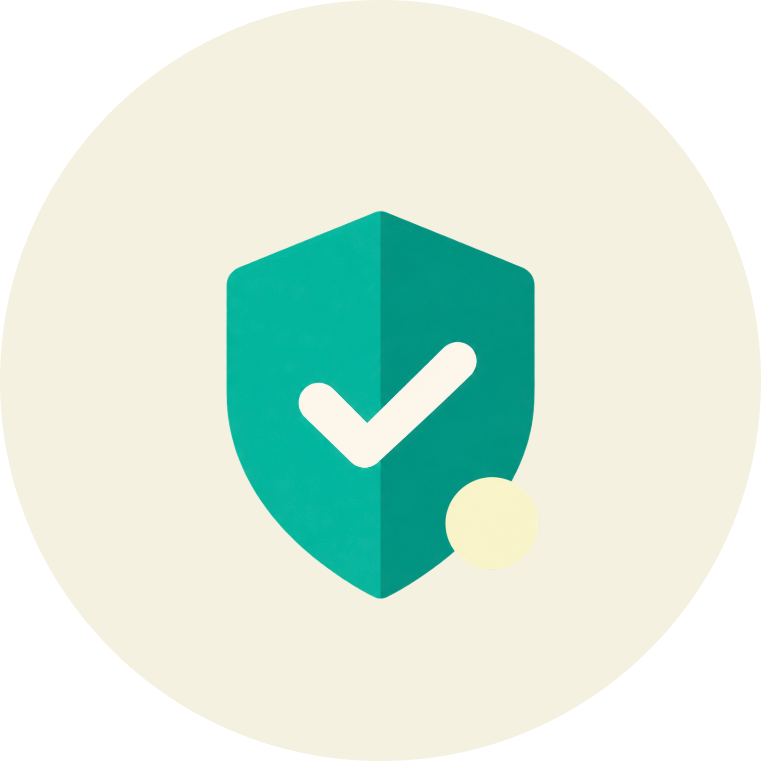 Escudo con marca de verificación